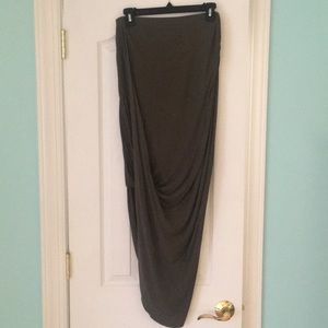 Army Green High-Low BodyCon Express Skirt